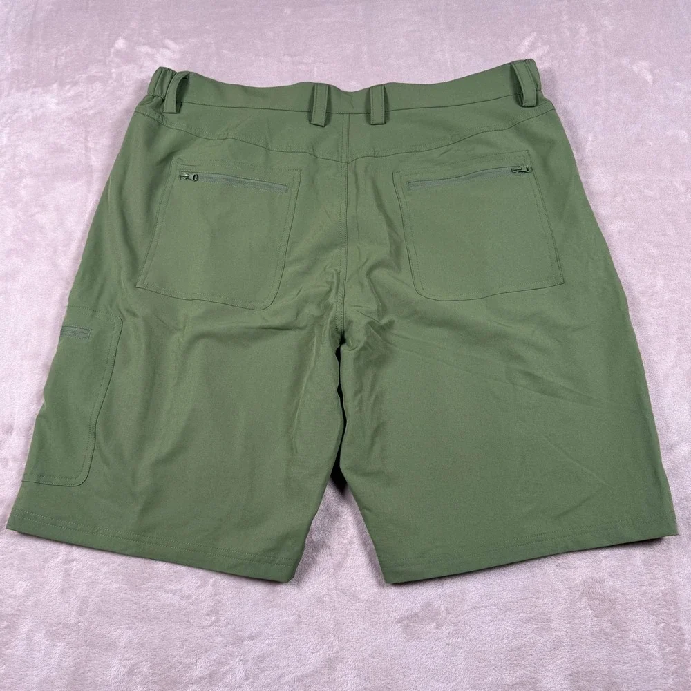 Bassdash Fishing Shorts Mens 2XL Green UPF 50+ Cargo Utility BG1019 Outdoors New